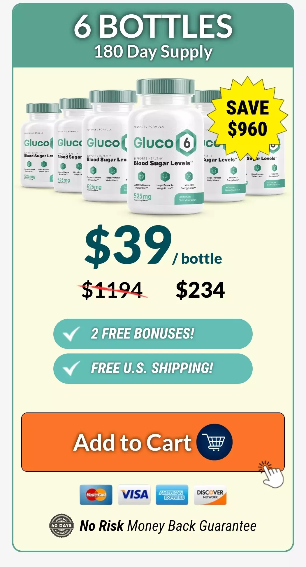GlycoPulse™ 6 bottles pricing